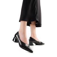 Respect қара биік өкшелі туфлилері VS75-186975