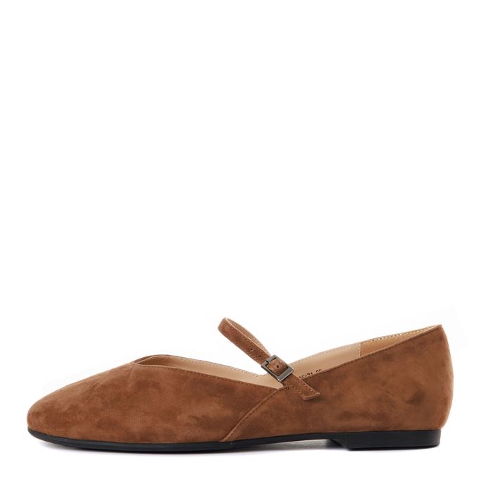 Коричневые балетки Respect