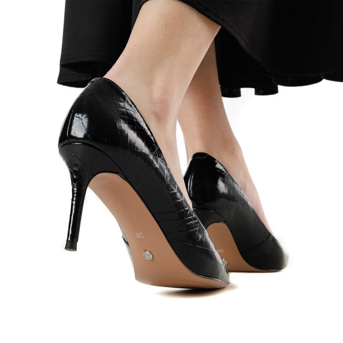 Чёрные туфли лодочки Respect Premium SS75-186993