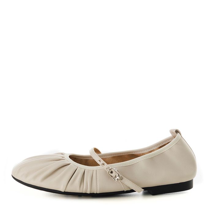 Белые балетки Respect