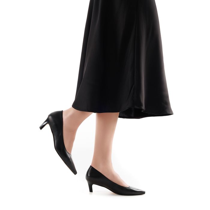 Respect қара биік өкшелі туфлилері VS75-185915