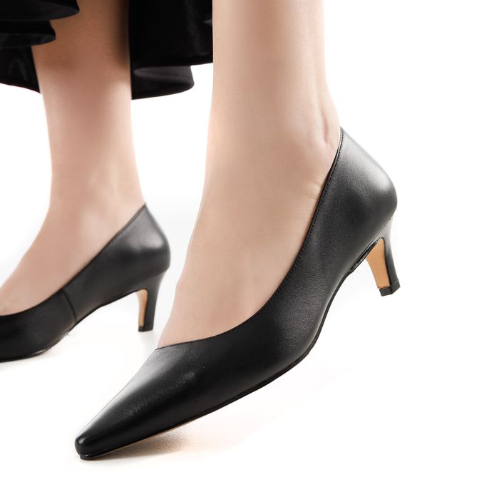 Respect қара биік өкшелі туфлилері VS75-185915