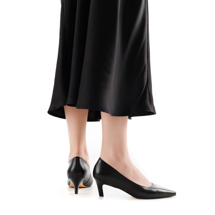 Respect қара биік өкшелі туфлилері VS75-185915