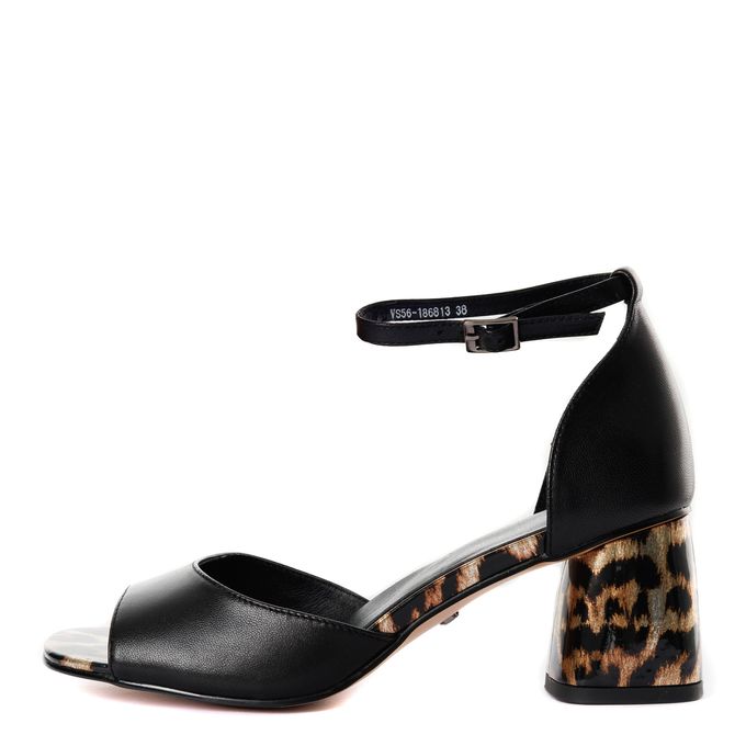 Чёрные туфли с открытой стопой и носком Respect