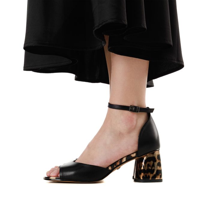 Чёрные туфли с открытой стопой и носком Respect VS56-186813