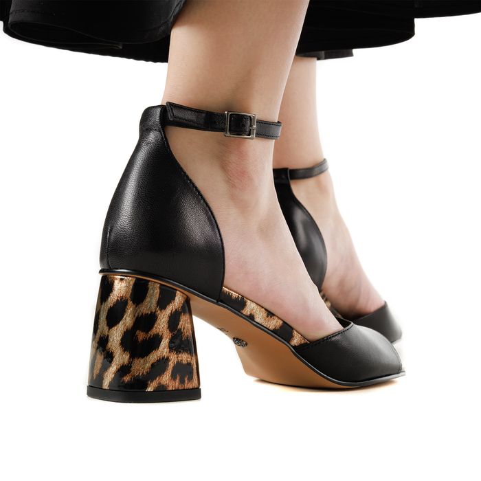 Respect қара туфли с открытой стопой и носком VS56-186813