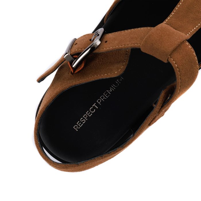 Коричневые туфли с открытой пяткой Respect Premium IK58-186140