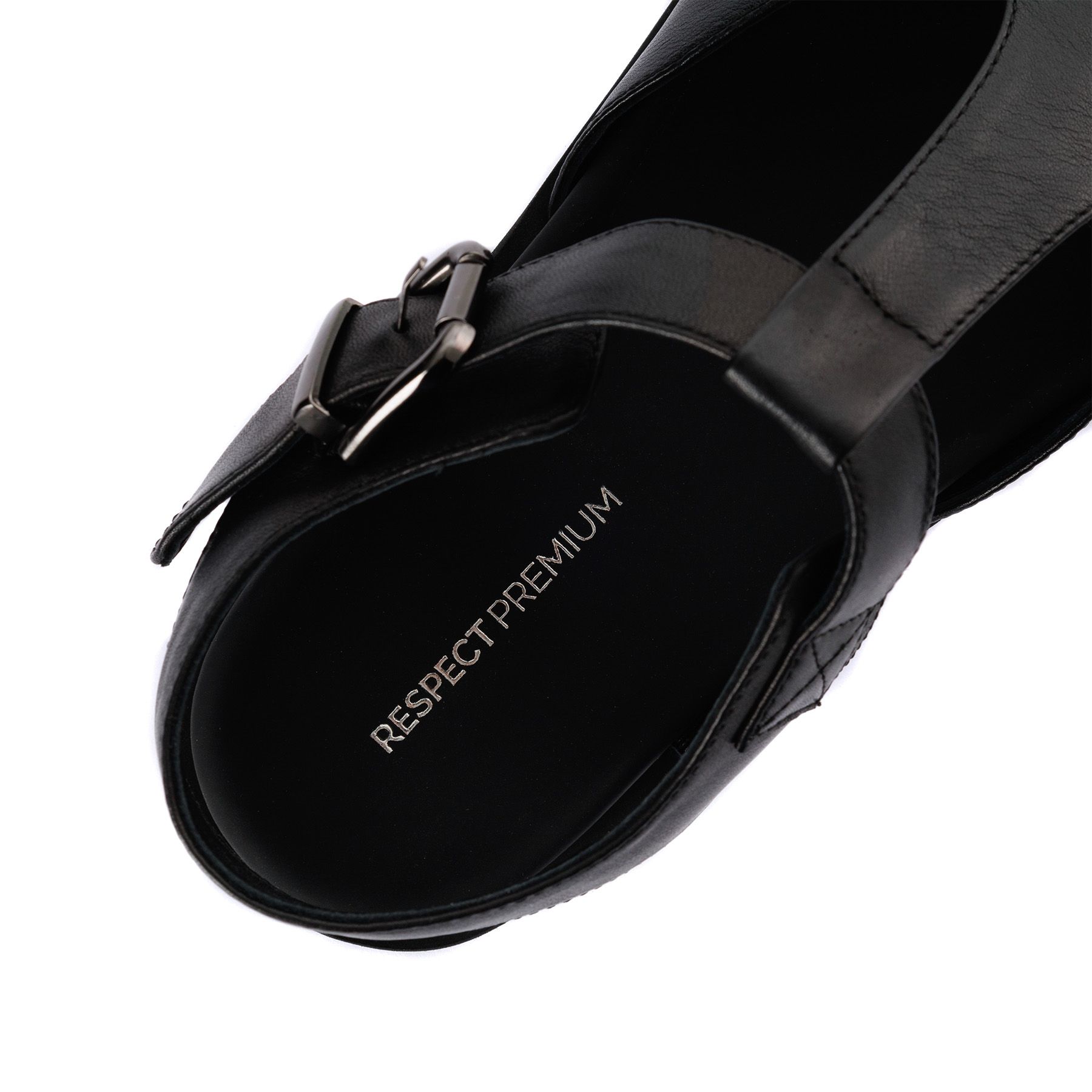 Чёрные туфли с открытой пяткой Respect Premium IK58-186141