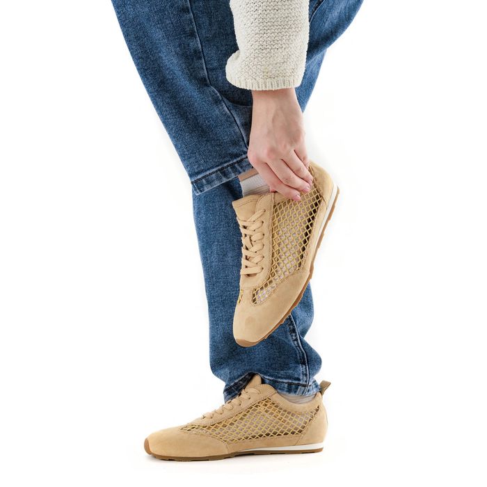 Бежевые кроссовки Respect Premium IS53-191582