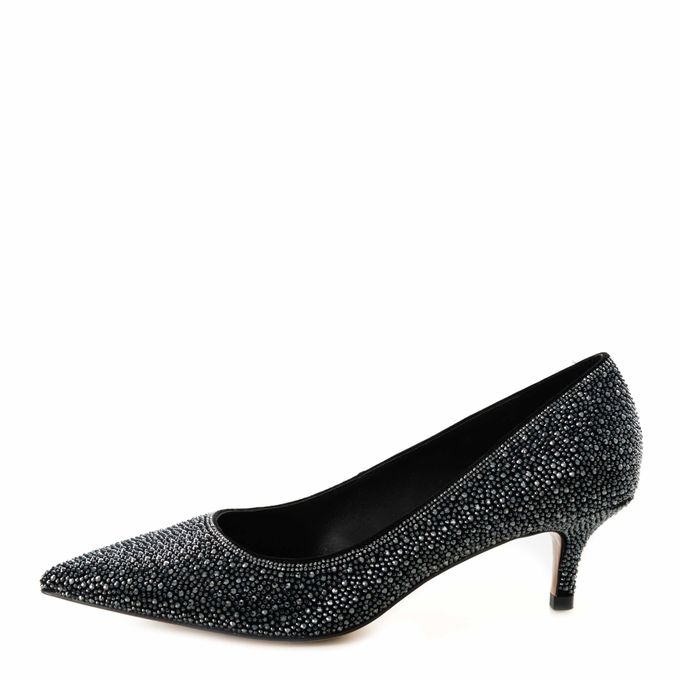 Respect Premium қара, биік өкшелі туфлилері