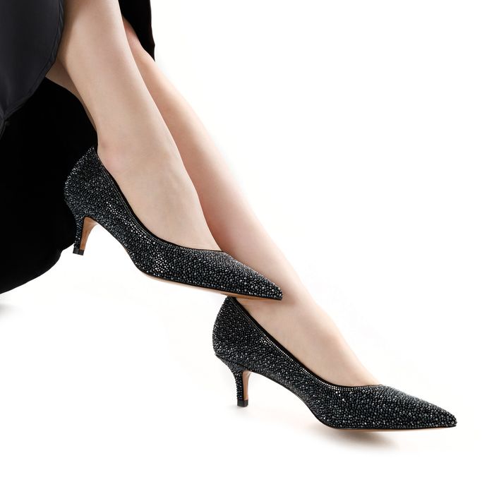 Respect Premium қара, биік өкшелі туфлилері IS75-191611