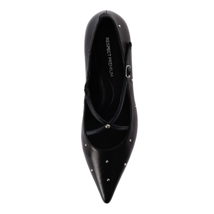 Respect Premium қара, биік өкшелі туфлилері IS75-185651