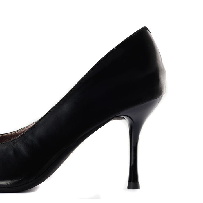 Respect қара биік өкшелі туфлилері SS75-186404