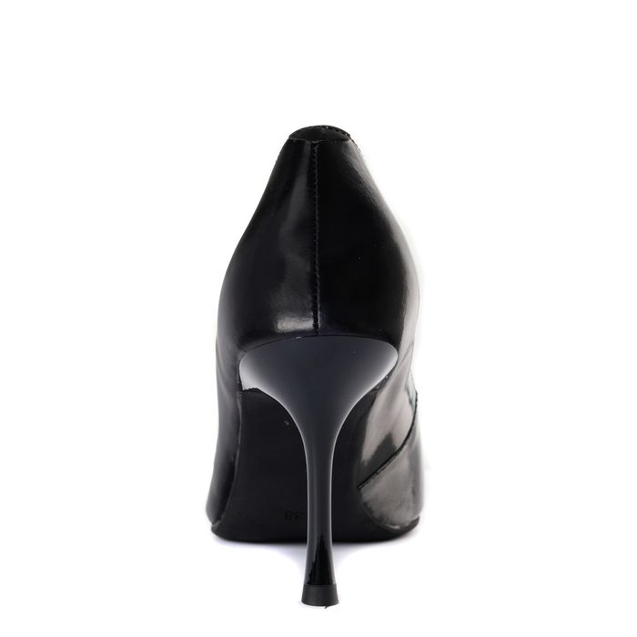 Respect қара биік өкшелі туфлилері SS75-186404