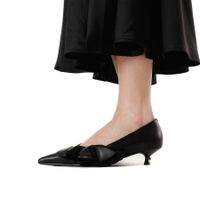 Respect қара биік өкшелі туфлилері VS55-187043