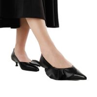 Respect қара биік өкшелі туфлилері VS55-187043