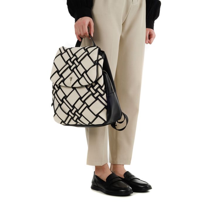 Чёрно-белый рюкзак Portofiano 114-122-31-4