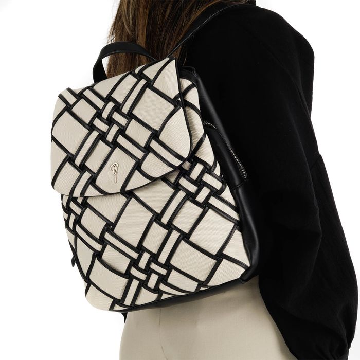 Чёрно-белый рюкзак Portofiano 114-122-31-4