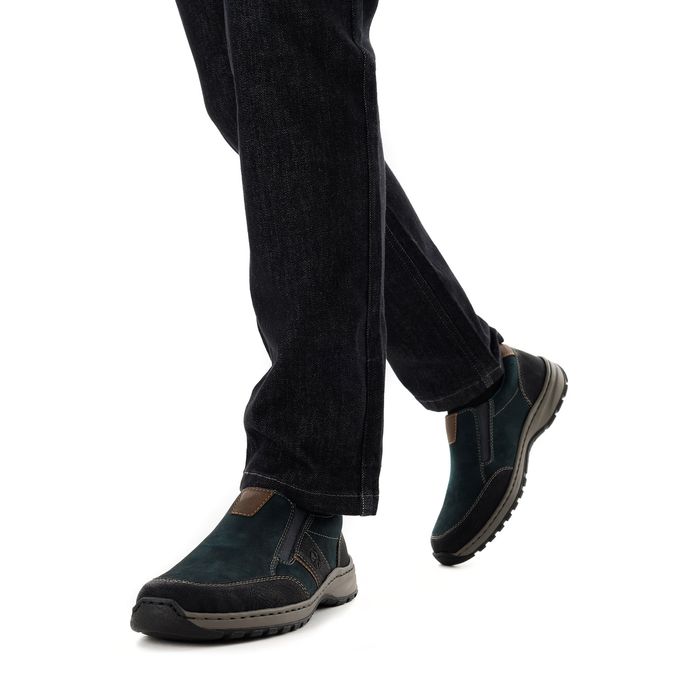 Синие полуботинки Rieker 03356-15