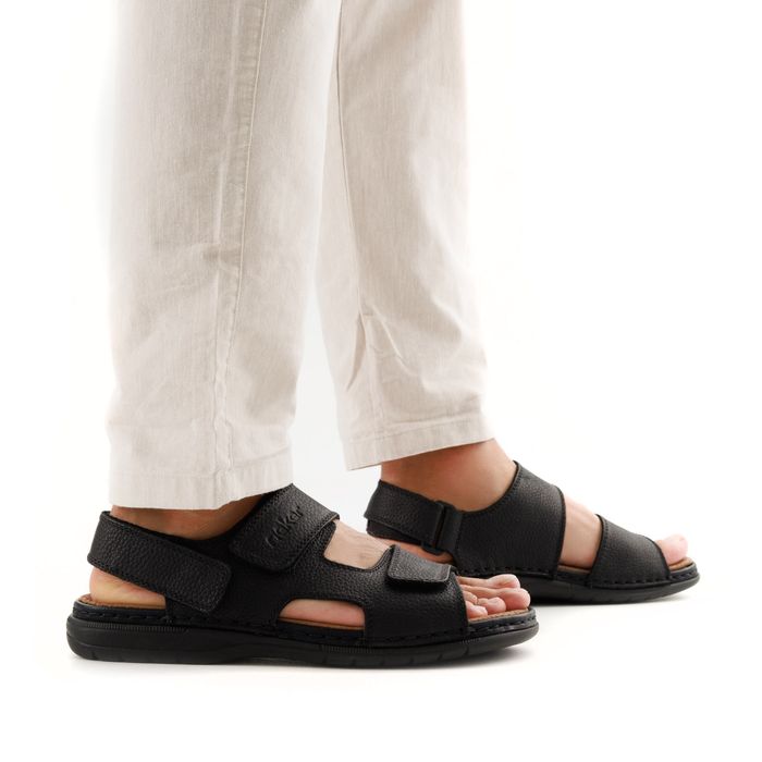 Чёрные сандалии Rieker 25558-01