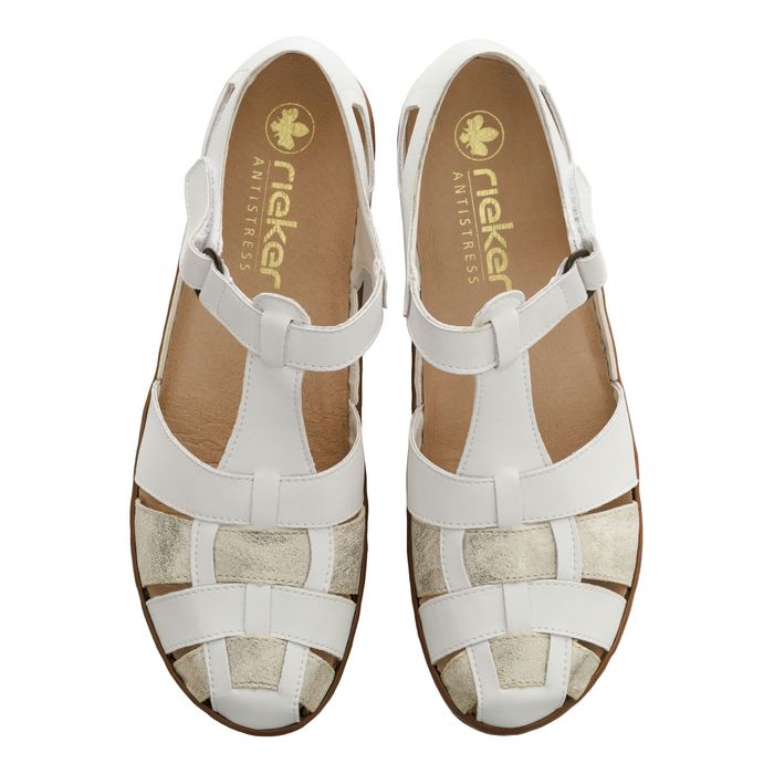 Rieker ақ ашық табанды туфлилері 45869-81