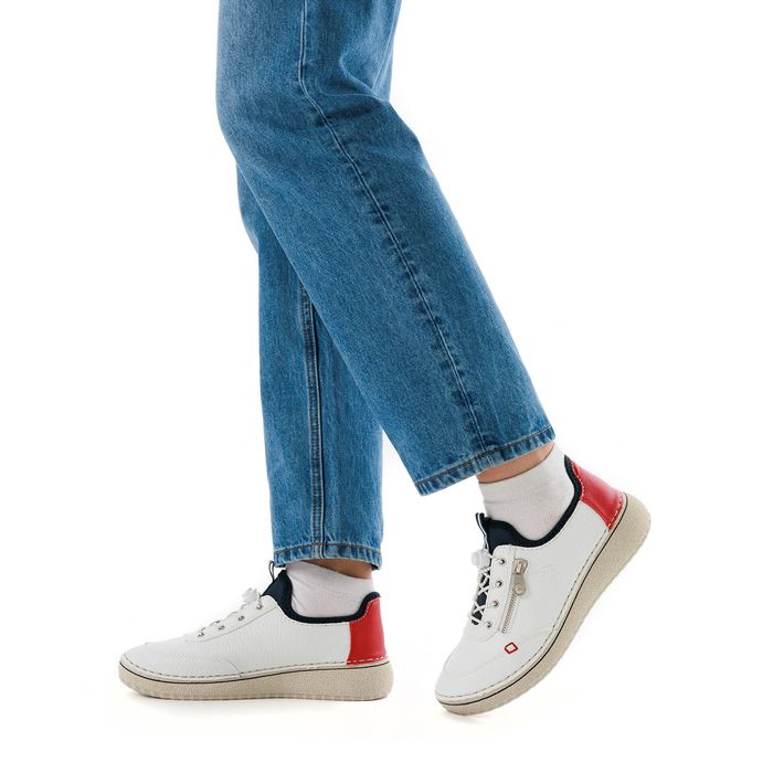 Rieker ақ жартылай бәтеңкелері 50962-80