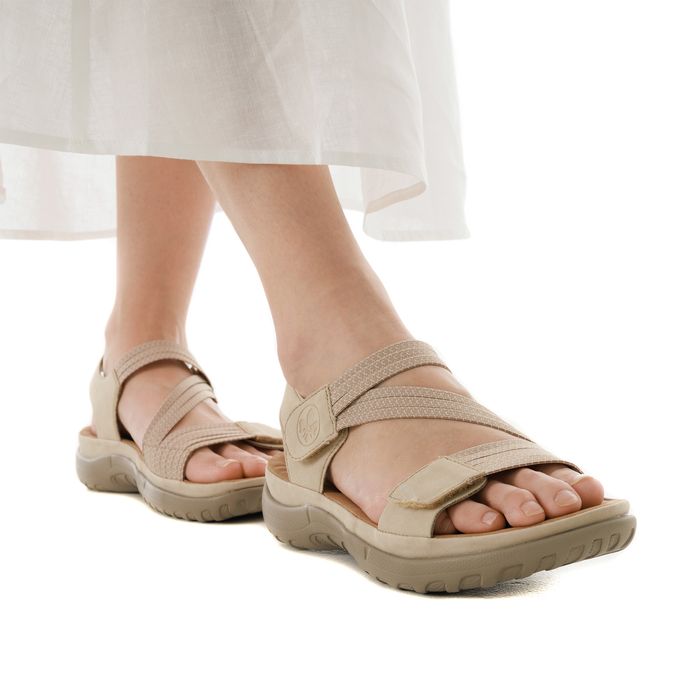 Бежевые босоножки Rieker 64870-62