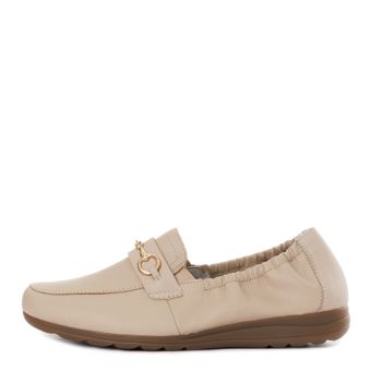 Бежевые лоферы Rieker