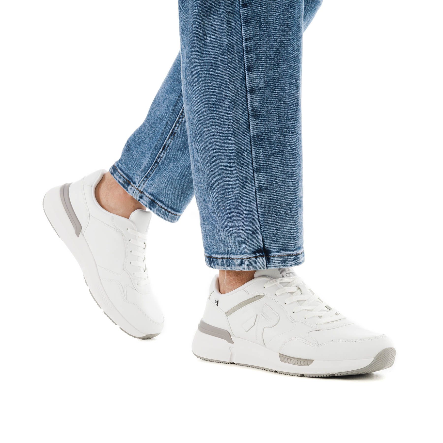 Белые кроссовки RIEKER SPORT U1400-80