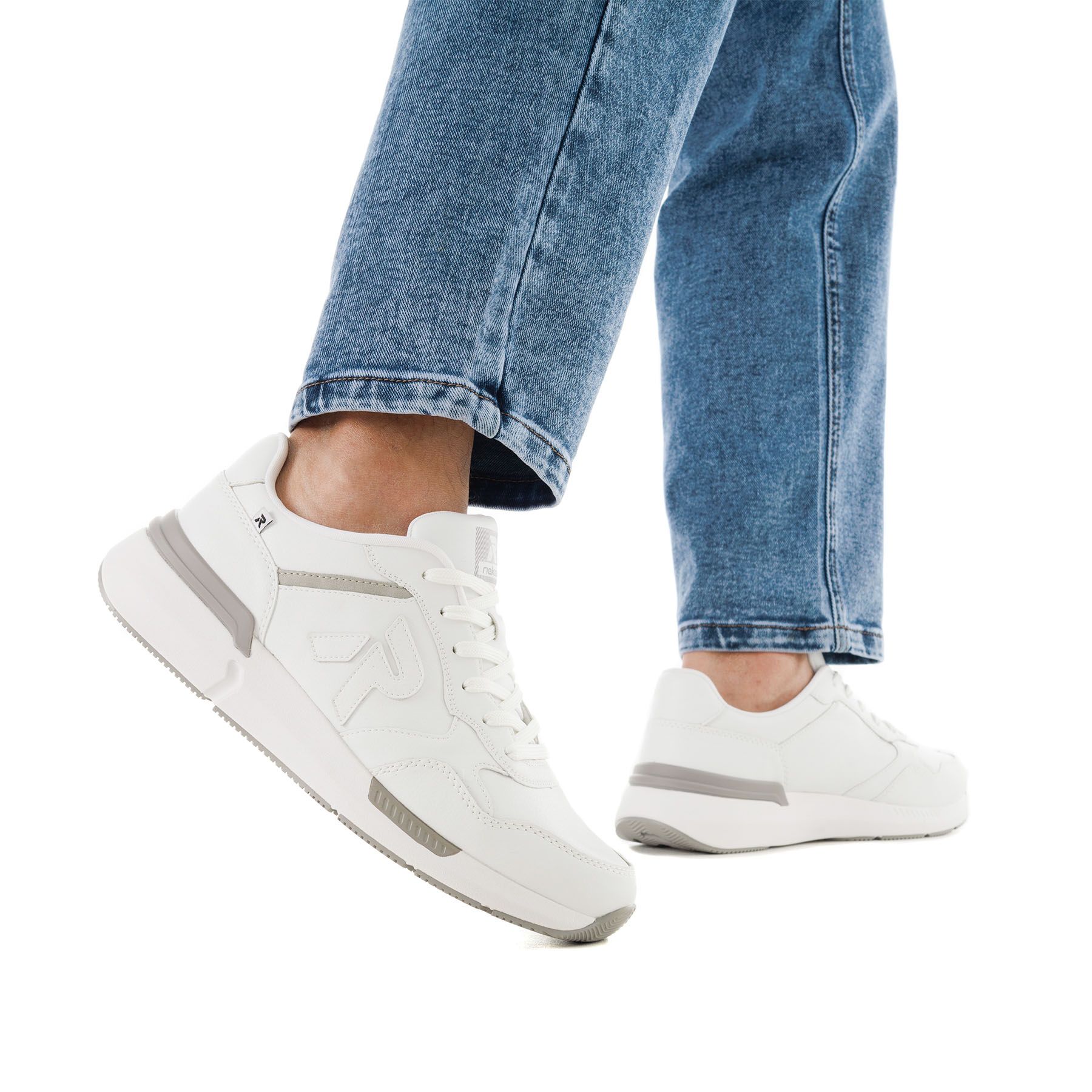 Белые кроссовки RIEKER SPORT U1400-80