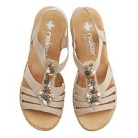 Бежевые босоножки Rieker V0649-62