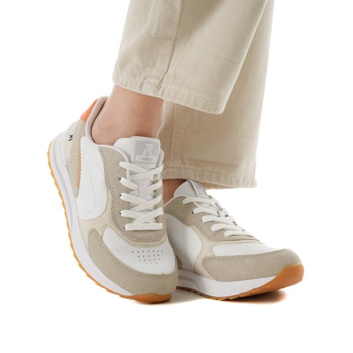 Белые кроссовки RIEKER SPORT W2400-80