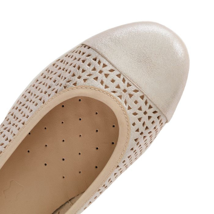 Серебристые балетки Caprice 9-22151-42-341/203