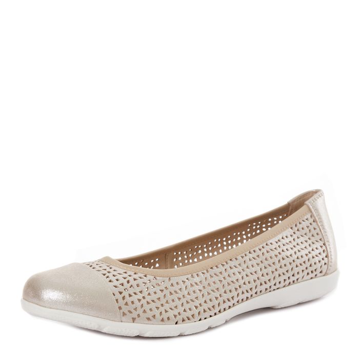 Серебристые балетки Caprice 9-22151-42-341/203
