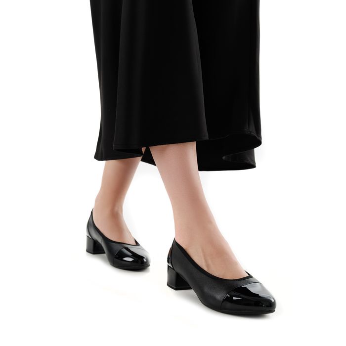 Caprice қара биік өкшелі туфлилері 9-22500-42-022/221