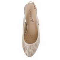 Серебристые туфли с открытой пяткой Caprice 9-29602-44-341/208