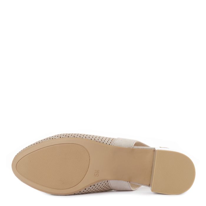 Серебристые туфли с открытой пяткой Caprice 9-29602-44-341/208