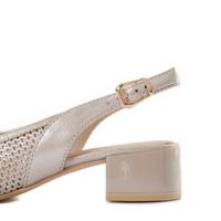 Серебристые туфли с открытой пяткой Caprice 9-29602-44-341/208