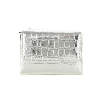 Серебристое портмоне Respect