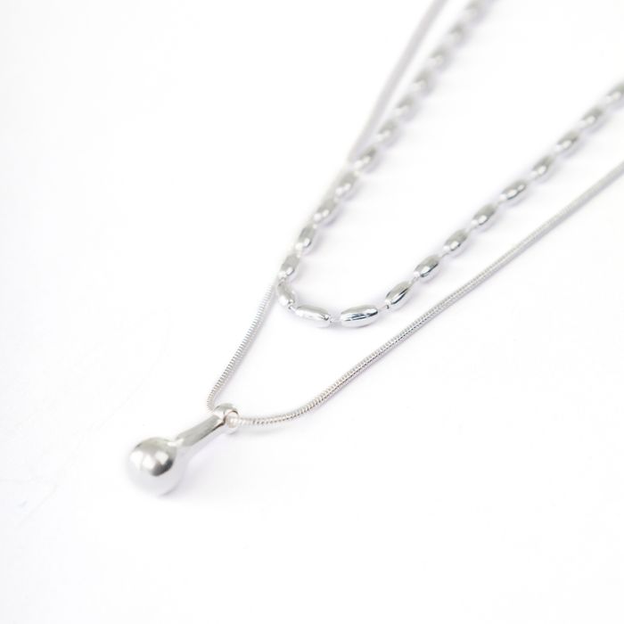 Серое колье Respect Accessories DW24111304