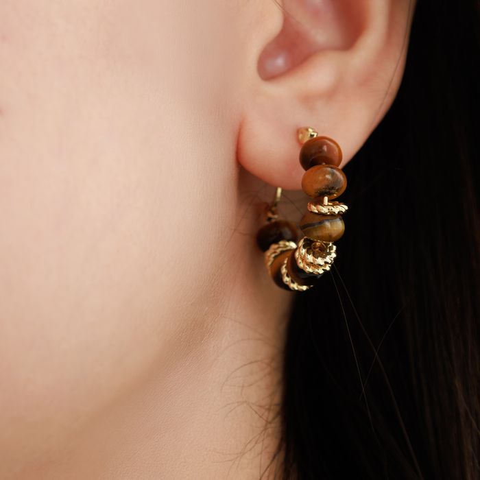 Respect Accessories қоңыр серьгілері DW24111307