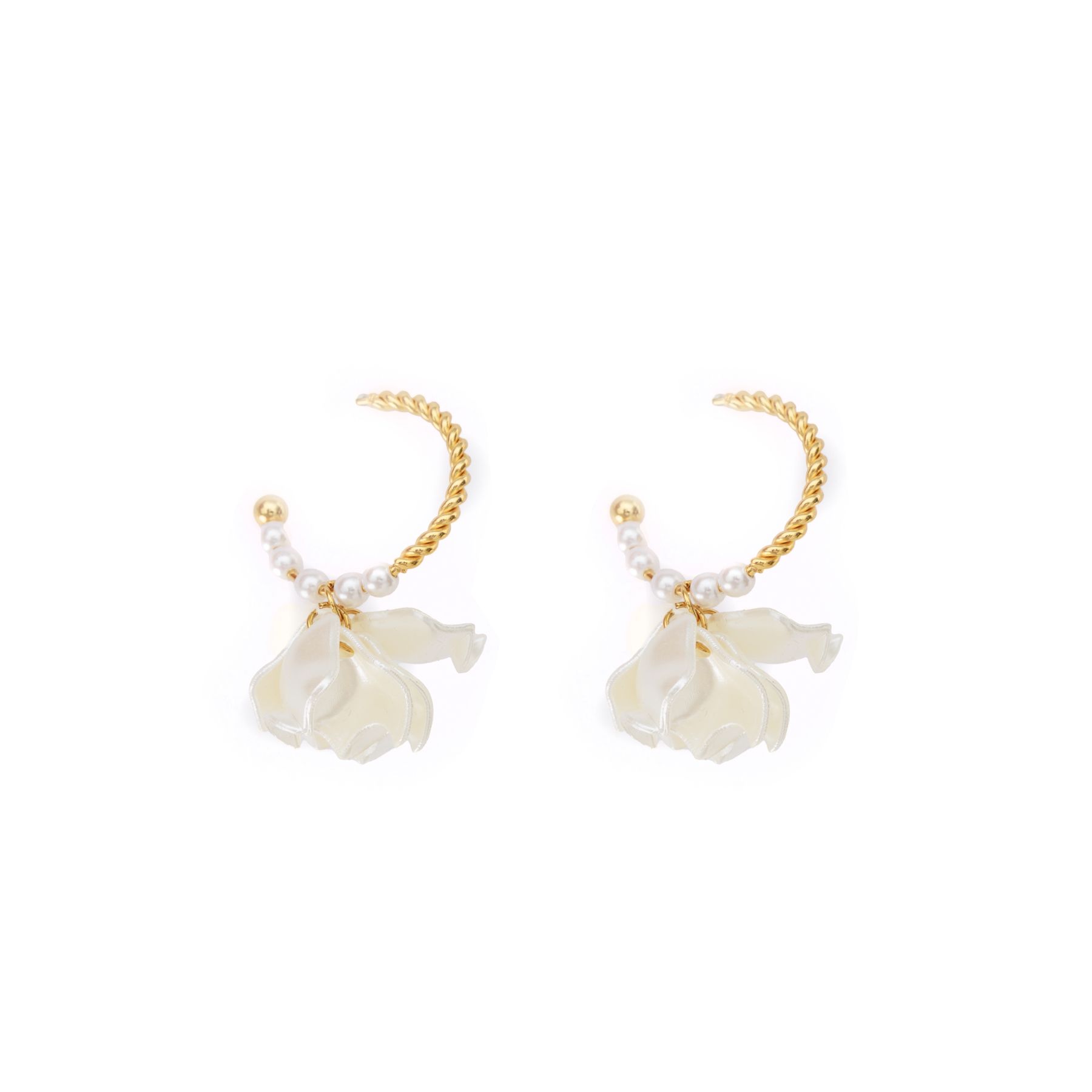 Белые серьги Respect Accessories DW24111310