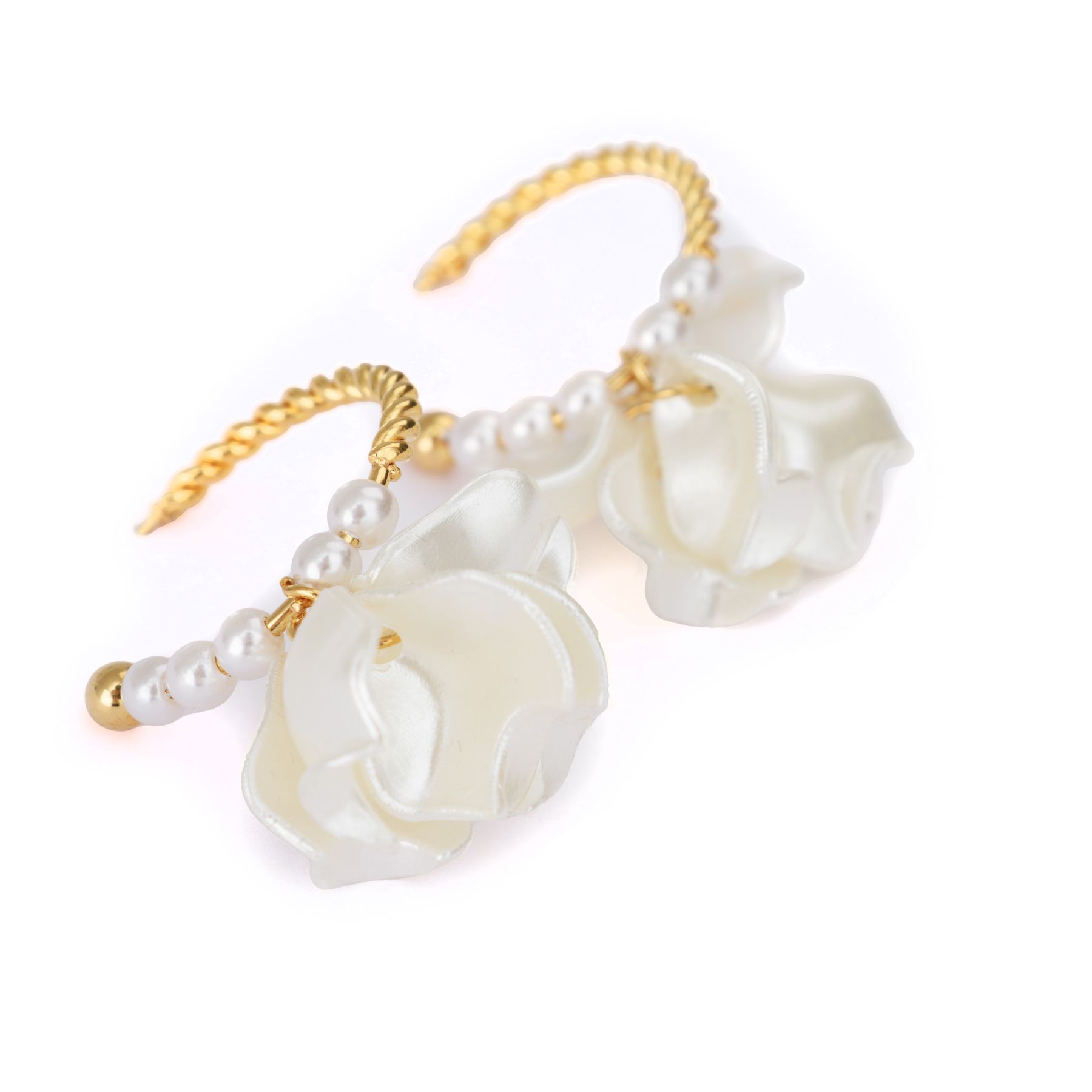 Белые серьги Respect Accessories DW24111310