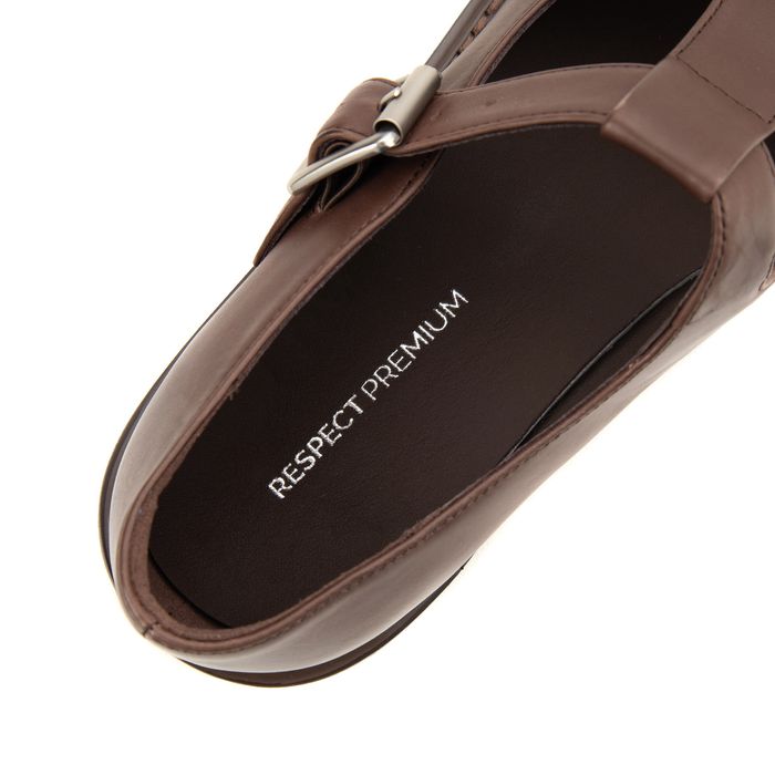Коричневые туфли закрытые Respect Premium 2025-M109
