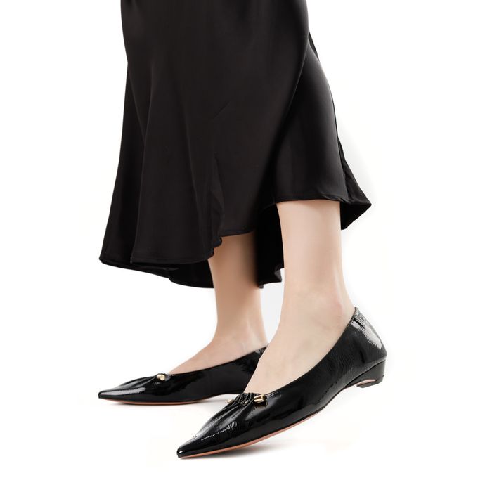 Чёрные балетки Respect Premium 2025-M100