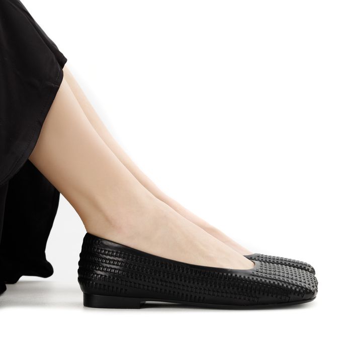 Чёрные балетки Respect Premium 1508-10