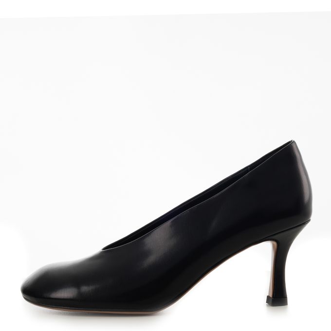 Respect Premium қара, биік өкшелі туфлилері