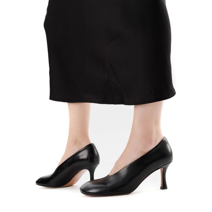 Чёрные туфли лодочки Respect Premium 2025-M132