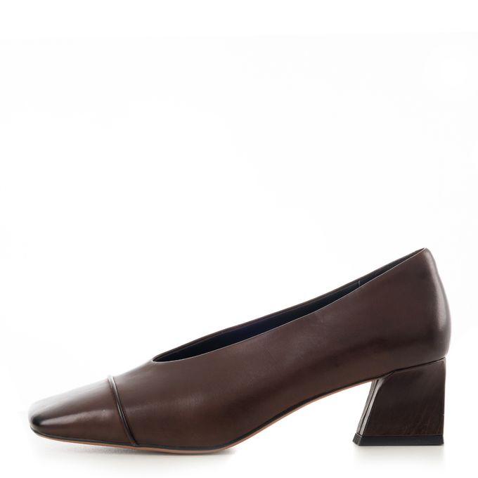 Respect Premium қоңыр, биік өкшелі туфлилері