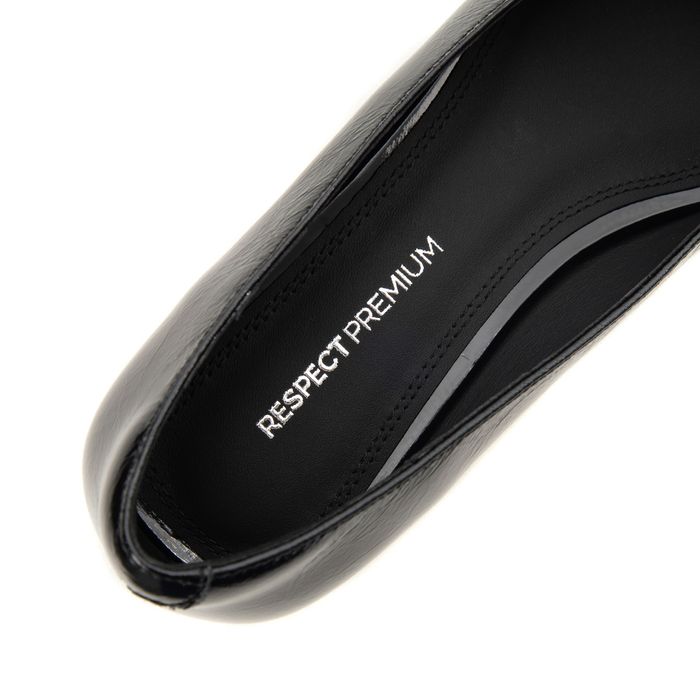 Respect Premium қара, биік өкшелі туфлилері 1517-1